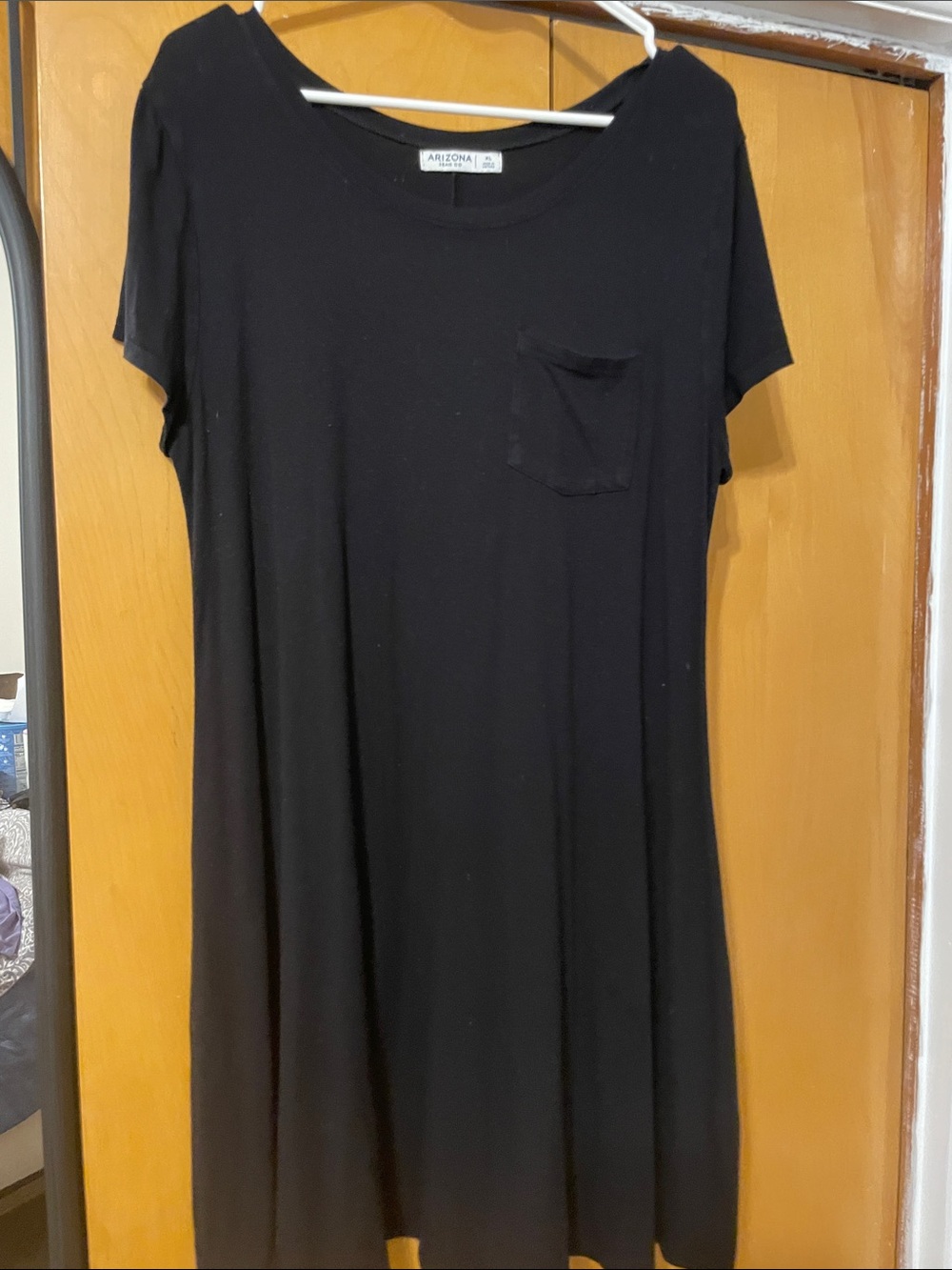 Arizona Jean Company Black Short Sleeve Pocket Swing Dress